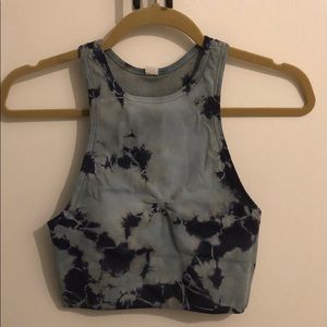 Avocado tie dye halter sports bra